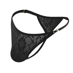 4-pack Men's Lace Side Buttoned Thongs