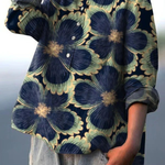 Monique | Women's Vintage Floral Art Print Casual Shirt