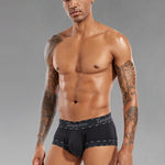Men's Threaded Fabric Pouch Trunks With Fly