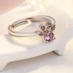 Paw Set 4 Pieces with Zirconia Heart