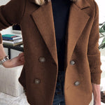 SORELLE™ - Elegant Knit-Sleeve Blazer