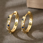 Luxurious Inlaid Colorful Zirconia Earrings