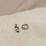 Wide Brushed Huggie Hoops