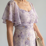 Inez | Flutter Sleeve Midi Dress