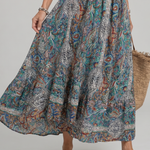 Marisela | Sleeveless Paisley Print Midi Dress
