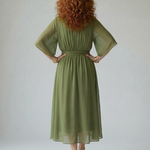 Alanna | Light Drape Midi Dress