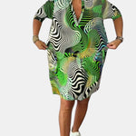Celine | Colorful V-Neck Dress
