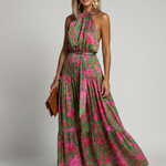 Harper | Draped Halter Midi Dress