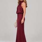 Natalie | Draped Neck Midi Dress