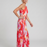 Elizabeth | One-Shoulder Pleated Midi Dress