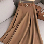 Mariah | Solid Color High Waist a-Line Casual Skirt
