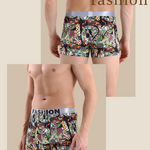 3 Pack Men's Cartoon Modal Printed Briefs And Trunks