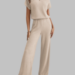 MAGGIE™ - Casual Short Sleeve Top and Pants Set