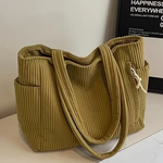 Evi– Ribbed Tote Bag with Cord Detail