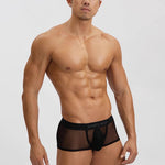 2-Pack Men's Breathable Mesh Ice Silk U-convex Low Waist Boxer Briefs