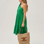 Zema | One Shoulder Bow Detail Knee Length Dress