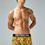 2 Pack Men's Comfortable Breathable Messy Lines Polyester Boxer Briefs