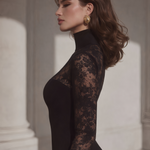 Lorelai | Lace Panel Maxi Dress – Black