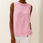 Hunter | Sleeveless Roll Collar Top