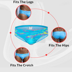 Men's Low-Rise Printed Casual Swim Brief