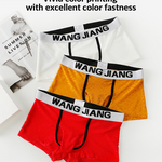2 Pack Men's Ice Silk Lace Solid Sexy Trunks