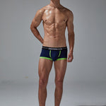 2 Pack Men's Stretch Cotton Breathable Colourway Contrast Trunks