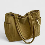 Liorane | Luxurious Ribbed Tote Bag with Cord Detail