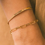 Elegant Gold Paperclip Bracelet