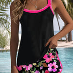 Federica - Ribbed Tankini Shorts Set
