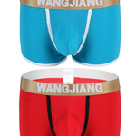 2 Pack Men's U Convex Pouch Trunks With Open Fly