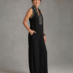 Naomi | Embroidered V-Neck Wide-Leg Jumpsuit