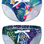 Mens Bulge Pouch Surfing Printed Bohemian Swim Briefs