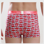 Men's Ice Silk Sexy Breathable Printed Boxers Briefs