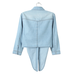 MELISSA™ – Elegant Denim Like 3/4 Sleve Top