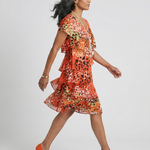Hannah | Speckled Tier Knee Length Dress
