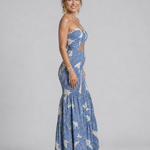 Azaria | Strapless Two Piece Printed Maxi Dress Set
