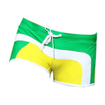 Men's Trendy Color-Block Beach Swim Shorts & Trunks