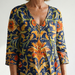 Stevie | Clean Ornate Floral Midi Dress