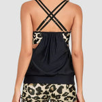 Tankini Swimsuits Tummy Control Two Piece Blouson Bathing Suit
