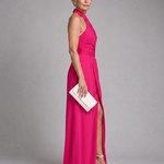 Daphne | Cross-Halter Side-Slit Midi Dress