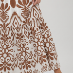 Numan | Short Flutter Sleeve Flared Skirt Midi Dress