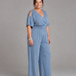Camille | Cold-Shoulder Wrap-Waist Jumpsuit