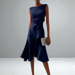 Therese | Elegant Draped Midi Dress