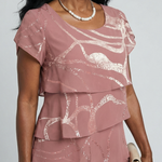 Eleanor | Poised Abstract Knee Length Dress