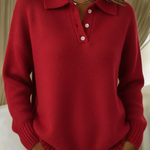 Brooklyn | Soft Knit Polo Sweater