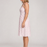 Leneva | Square Neck Floral Print Knee Length Dress