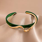 Minimalist Wave Shape Cuff Bracelet