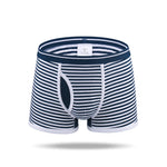 Men's Striped Cotton Sports Boxer Briefs