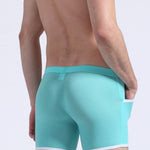 3 Pack Men's Long Leg Boxer Briefs Made of Ultra-Thin Ice Silk with Anti-Wear Elastic