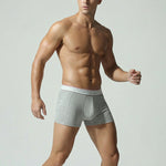 2 Pack Men's Mid-Rise Solid Color Seamless Soft & Comfort Stretch Fit Trunks